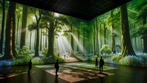 Últimas notícias da empresa sobre Como os salões de exposições podem libertar-se dos painéis de exibição estáticos e construir uma experiência digital imersiva misturando realidade