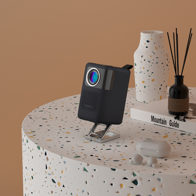 Projector portátil para casa Android 720p para exterior 100 Lumen ANSI com suporte de elevação