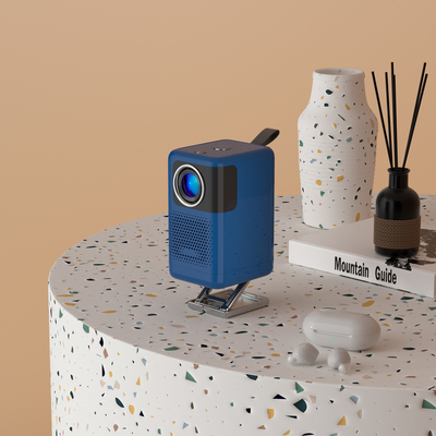Projector portátil para casa Android 720p para exterior 100 Lumen ANSI com suporte de elevação