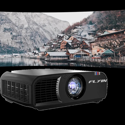 Projector 4K DLP de 12000 lumens com lançamento curto para grandes salas de cinema ao ar livre