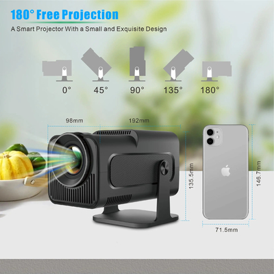 FLYIN HY320MINI 4K Ultra HD 3D Projetores portáteis de curta distância e equipamentos de apresentação para uso em casa e cinema