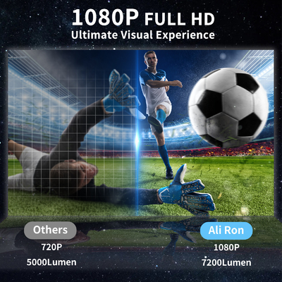 FY360 4K HD Smart LCD Projector Laser Home Theater de Alto Brilho com Android 11.0 BT5.2 Construído em som estéreo e US Plug