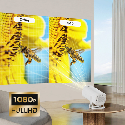 Flyin S40 Home Cinema Full HD 1080P 4K Projector Projector de jogos 120 ANSI Lumens Home TV