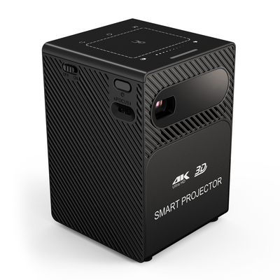 Flyin P18 Free Style Home TheaterDLP portátil inteligente Mini LED de bolso preto projetor personalizável sem fio