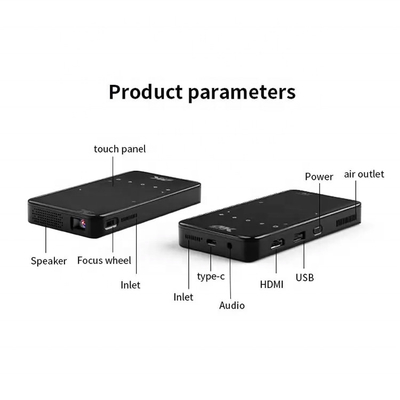Flyin S90 4K Mini portátil Android Smart DLP Projector WIFI Bluetooth habilitado em forma de telefone móvel US Plug LED lâmpada 3D Bateria