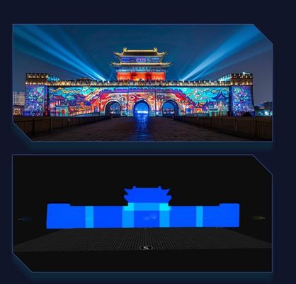 Flyin A1 Immersive Room 4K Server Convergente Distribuído Edge Fusion & Dome Equipamento de Projeção de Mapeamento 3D