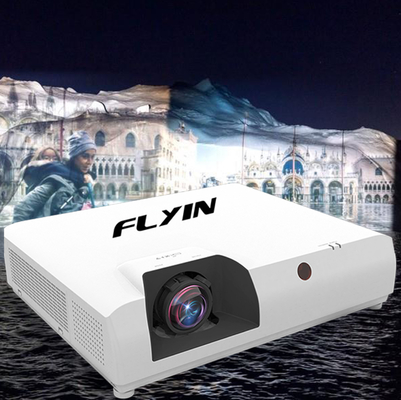 Flyin E7 4K Laser Short Throw Projector 3840x2160 3LCD 7500 ANSI Zoom Digital para Educação Empresarial ao Ar Livre US Plug