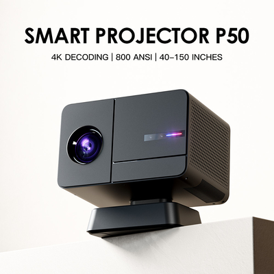 Projector de cinema doméstico Android 11 com relação de contraste de 1000 a 1 e duração da lâmpada de 30000 horas