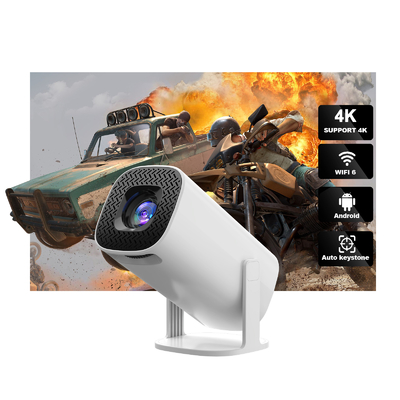 FLYIN P30 4K Ultra HD 3D Projector portátil de lançamento curto de LED para uso em casa e cinema