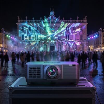 Laser 3LCD 20000 lms 1920*1200 projetor de grandes espaços ao ar livre compatível com mapeamento 3D