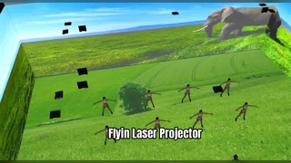 Projetor Laser Flyin — alto brilho, alto contraste, cores vivas.
